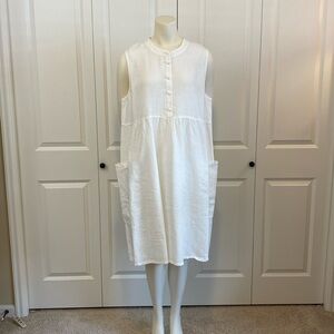 J.Jill White Linen Dress XL NWT